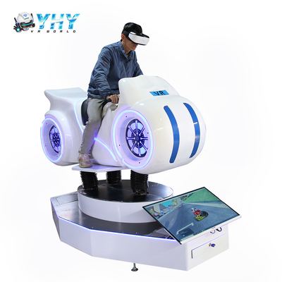 Motocicletas do simulador VR do parque de diversões que competem o simulador