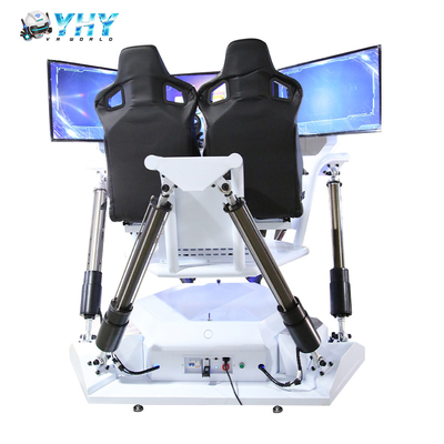 Tela branca 6 DOF VR da cor 3 que conduz jogos do simulador para o campo de jogos interno