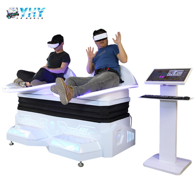 Jogo completo VR dos assentos dobro do cinema da realidade virtual do movimento 9d que desliza o simulador
