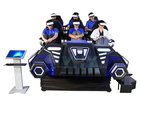 Interactive Virtual Reality Spaceship 9d Vr Cinema With 6 Seats Cinema Dynamic Platform Motion Chair