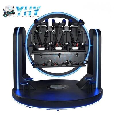 VR Roller Coaster 360 Degree Rotate Simulator 9D Arcade Games 3 Chair VR Flying Cinema Simulator