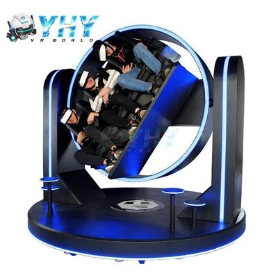 360 Roller Coaster VR Simulator 3 lugares Equipamento Máquina de jogo 9D VR com 21 polegadas All-in-one Screen Simulation Rides Parque de diversões