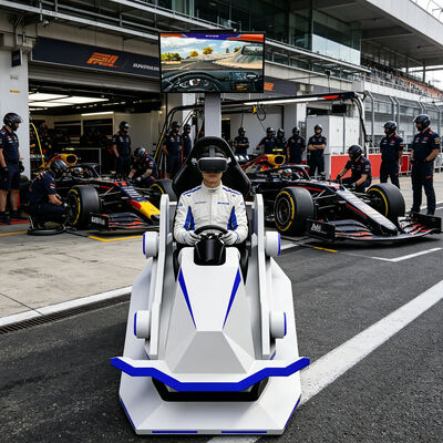9D Metal VR Racing Simulator Máquina de jogo de karting de carro interior com experiência de condução VR para ocasiões de aeroporto e shopping mall