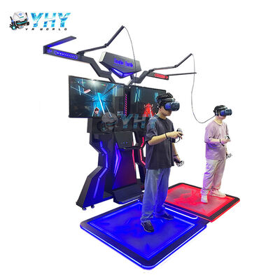 Plataforma de batalha de realidade virtual VR 360 para dois jogadores com construção de metal e fibra de vidro para uso em shoppings interiores