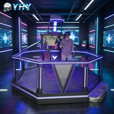 Máquina de jogos de grupos de arcade vr de jogador único 9d caça tiro livre andando vr simulador de batalha arma tiro vr arena