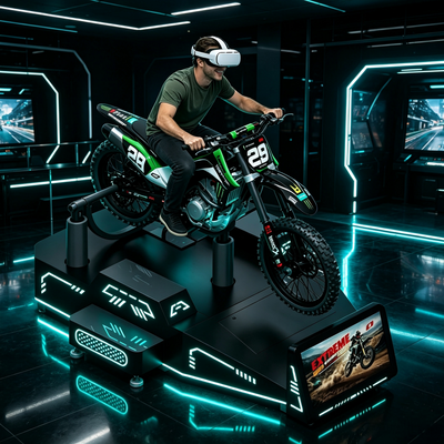 Experiência Off-Road Extrema Máquina de Jogo de Motocicleta VR para Jogador Único com Feedback de Movimento Sincronizado