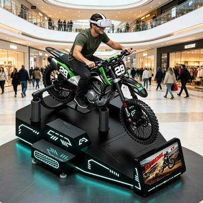 Simulador de Motocicleta VR Monoposto Comercial com Feedback de Movimento em Tempo Real