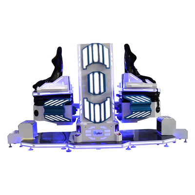 Realidade virtual do simulador de Vr do jogo que salta dois o grupo panorâmico de Vr do ° do jogador 360