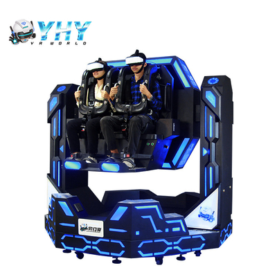 Dois simulador dos jogadores 9D VR 1080 máquina de jogo da rotação VR do grau