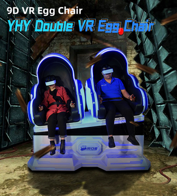 cadeira do ovo da realidade virtual de assentos de dobro do simulador do jogo VR das crianças 9D para o parque de diversões