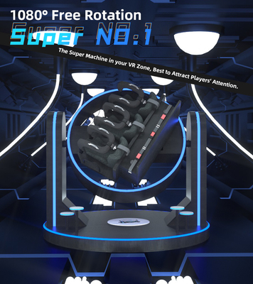 Máquina de jogo completa super do simulador do movimento da patente No.1 9D jogadores de 1080 graus 3