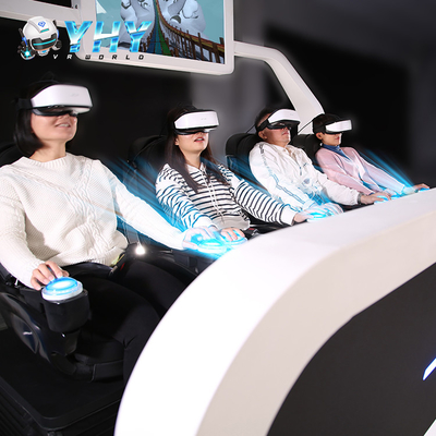 Simulador acrílico dos assentos 9D VR do parque temático 4 tela Live Showing de 42 polegadas