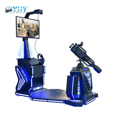Fabricante chinês de máquina de jogos de arcade interna 9D Shooting VR Gatling, com suporte para jogos de tiro em parques de diversões