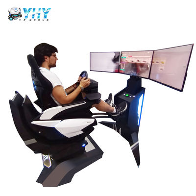 9D VR Indoor Amusement Park F1 Simulador de Carros de Corrida de 3 telas