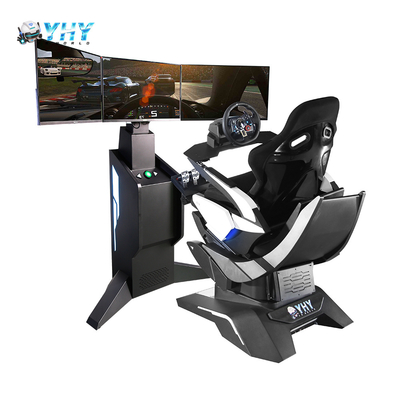 9D VR Indoor Amusement Park F1 Simulador de Carros de Corrida de 3 telas