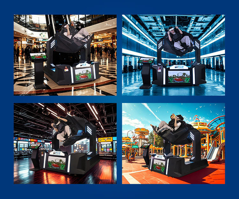 Montanha-russa VR com tela de 32 polegadas, simulador de 720 graus, máquina de experiência de voo, parque de jogos indoor