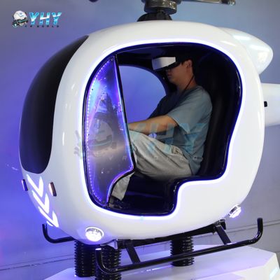 VR Helicopter Ride Simulador de Voo de Avião para Jogador Único 9d VR Experience Game Machine para Shopping Mall