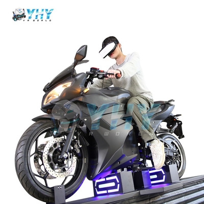 Simulador de motocicleta VR para um jogador com equipamento de realidade virtual de arcade de iluminação de néon