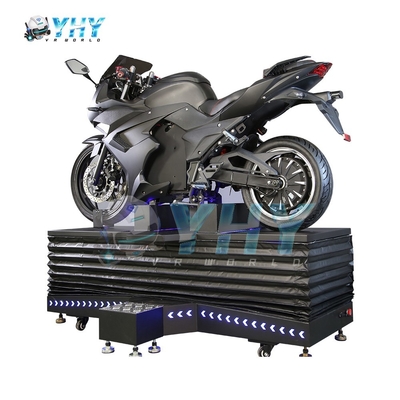 Simulador de motocicleta VR para um jogador com equipamento de realidade virtual de arcade de iluminação de néon
