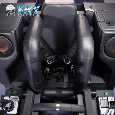 Cadeira de Condução Única para Jogo de Avião de Realidade Virtual Rotativa 360 Graus com Cinto de Segurança e Efeito de Vento