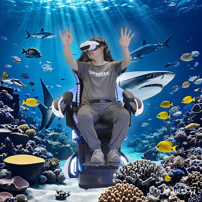 Simulador de movimento de experiência de voo de realidade virtual 9D com cadeira de um assento de 360 graus
