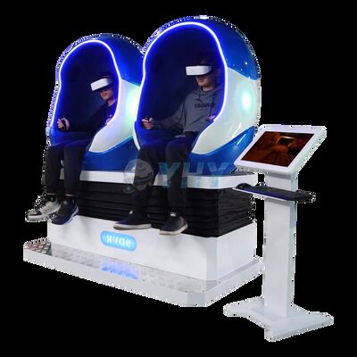 Cadeira comercial de cinema de ovo 9D VR com assento de simulador de realidade virtual de 2 jogadores para parques de diversões e shoppings