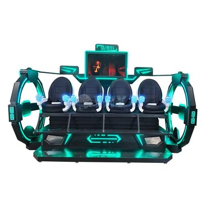 Jogo de tiro multijogador de cadeira de cinema VR 9D interior Parque temático VR de 4 lugares para shoppings
