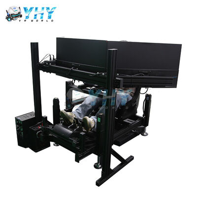 YHY 4DOF Sim Racing Cockpit com estrutura de liga de alumínio e simulador de corrida de movimento de 3 telas