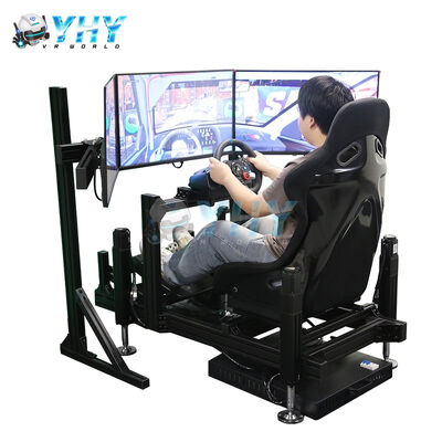 YHY 4DOF Sim Racing Cockpit com estrutura de liga de alumínio e simulador de corrida de movimento de 3 telas