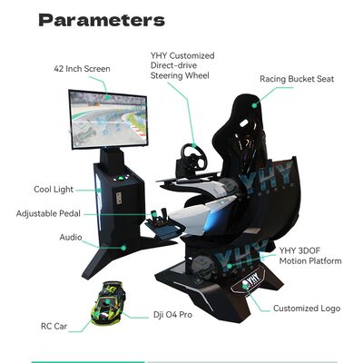 Simulador de Corrida FPV AR Imersivo Suporta Pistas Personalizadas e Experiência de Movimento Dinâmico