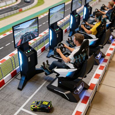 Simulador de Corrida AR Multijogador YHY VR com Pistas de Corrida Personalizadas para Competição Realista
