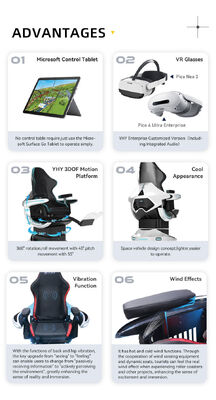 Simulador de Realidade Virtual Interativo para Passeio VR, Cinema Dinâmico de Realidade Virtual 9D, Cinema de Entretenimento Imersivo