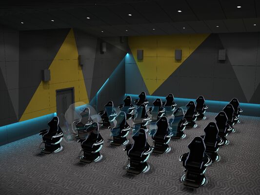 YHY Ultimate Crossing 2 Cinema dinâmico VR 9D com cadeira de rotação 360 Modo de operação de negócios rápido e econômico