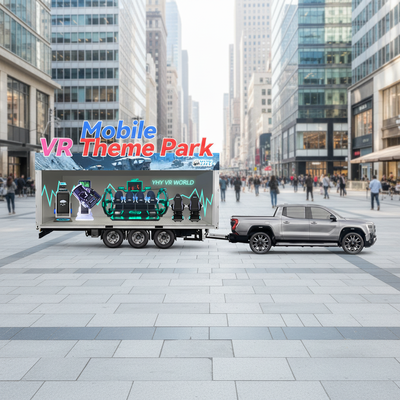 Máquina de jogos de atração de RV Solução de centro de experiência móvel de VR móvel para caminhão ou contêiner