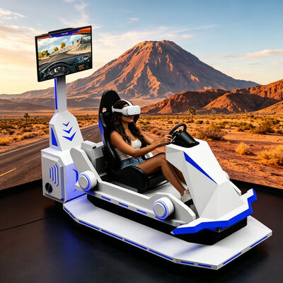 9D Realidade Virtual Carro de corrida Equipamento de entretenimento interno e externo Fibra de vidro Personalização Vr Condução Máquina de jogos Carro