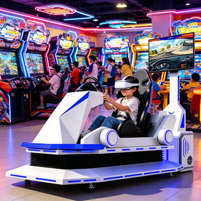 9D Metal VR Racing Simulator Máquina de jogo de karting de carro interior com experiência de condução VR para ocasiões de aeroporto e shopping mall