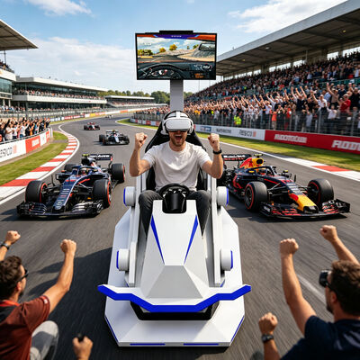 Sensação real 9D Realidade Virtual Vr Racing Outdoor Car Sports Simulator Mall Game Center