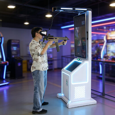 Máquina de jogo arcade simulador de batalha de armas vr de baixo custo e alto retorno