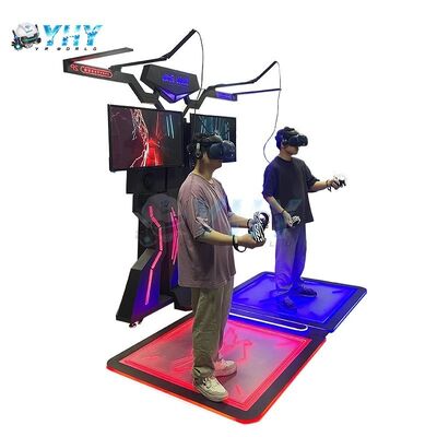 Simulador de música de dança de realidade virtual de arcada VR Walk Platform 2 jogadores VR Battle Game Simulator