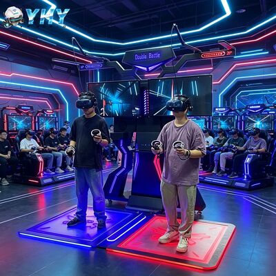 Simulador de música de dança de realidade virtual de arcada VR Walk Platform 2 jogadores VR Battle Game Simulator