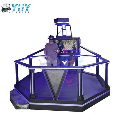 Máquina de jogos de grupos de arcade vr de jogador único 9d caça tiro livre andando vr simulador de batalha arma tiro vr arena