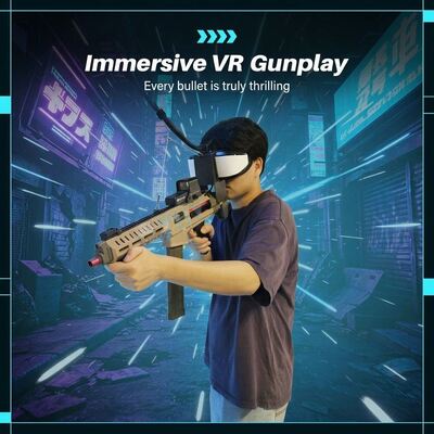 Equipamento de Tiro VR Indoor Sala de Jogos Arcade Jogos de Tiro com Arma VR 9D para Crianças Simulador