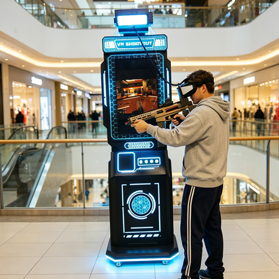 Máquina de Jogo de Arcade de Realidade Virtual 9D VR Comercial com Simulador de Tiro de Arma em Pé com Controlador de Movimento para Parque