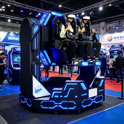 Commercial 2 Seats 1080 Motion Platform VR Roller Coaster Simulator with Immersive Sync Motion Wind Effect