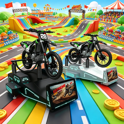 Simulador de corridas de motor de montanha comercial de 4 kW Vr com plataforma de movimento dinâmico completo