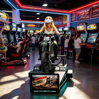 Fábrica de Guangzhou Simulador comercial de motocicleta de montanha VR com sistema de feedback háptico