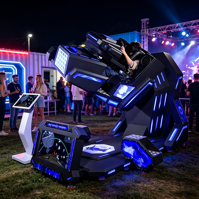 Commercial Grade 3-in-1 360 Degree VR Roller Coaster Racing and Flight Simulator Platform