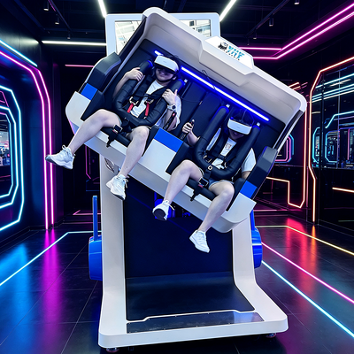 Dupla Receita 2 Jogadores 360 Graus Rotação VR Roller Coaster Arcade Simulator