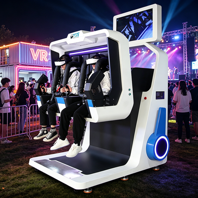 Simulador de movimento VR 360 graus para 2 jogadores com tela de publicidade externa