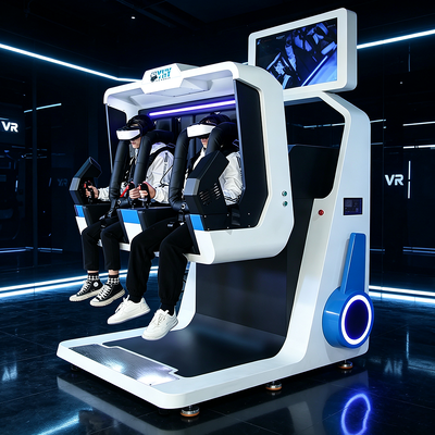 Design Elegante Cadeira Simuladora de Movimento VR 360 para 2 Pessoas com Suporte para Logotipo Personalizado